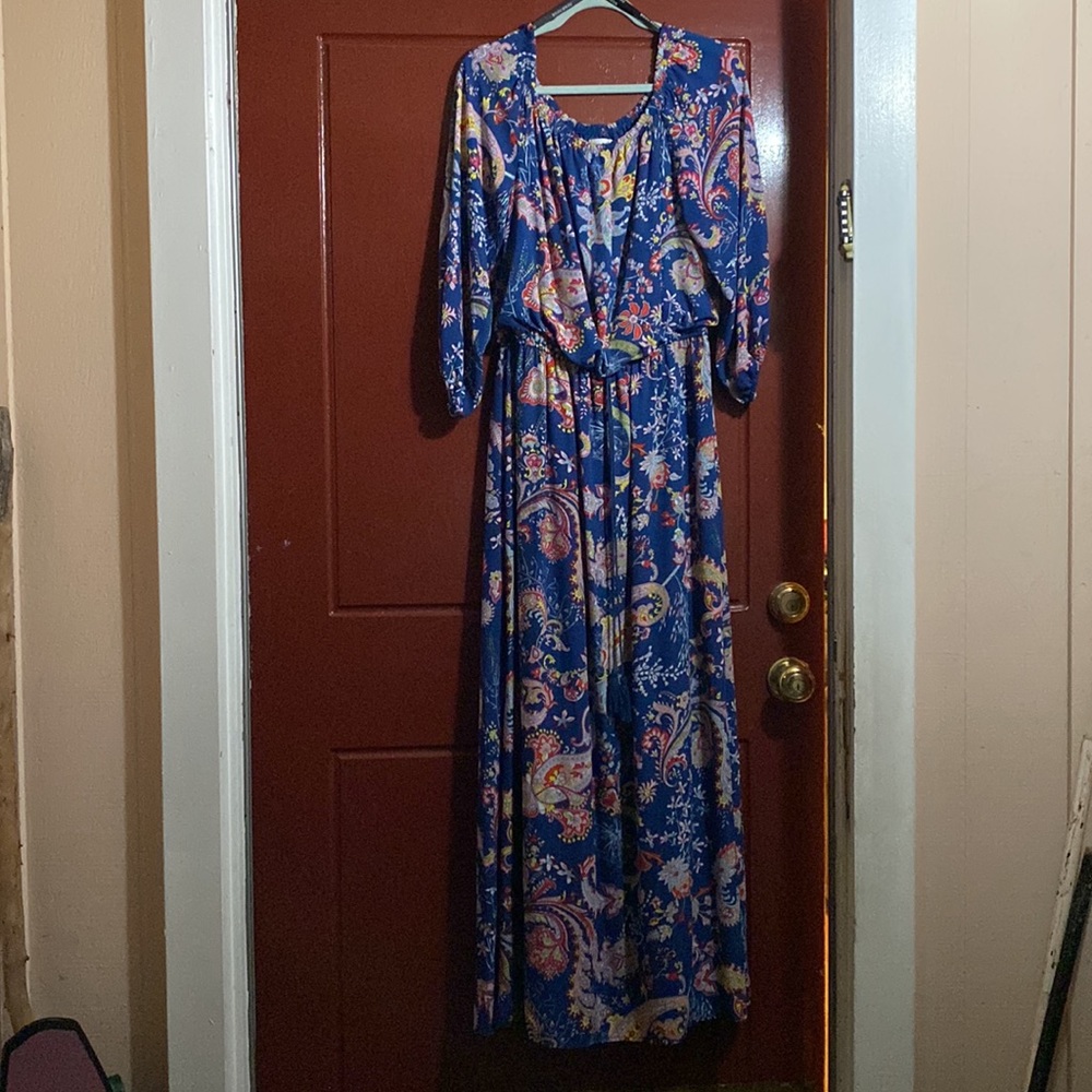 Bisou Bisou by Michele Bohbot paisley maxi dress Size 14